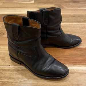 Isabel Marant Black Leather Crisi boots
